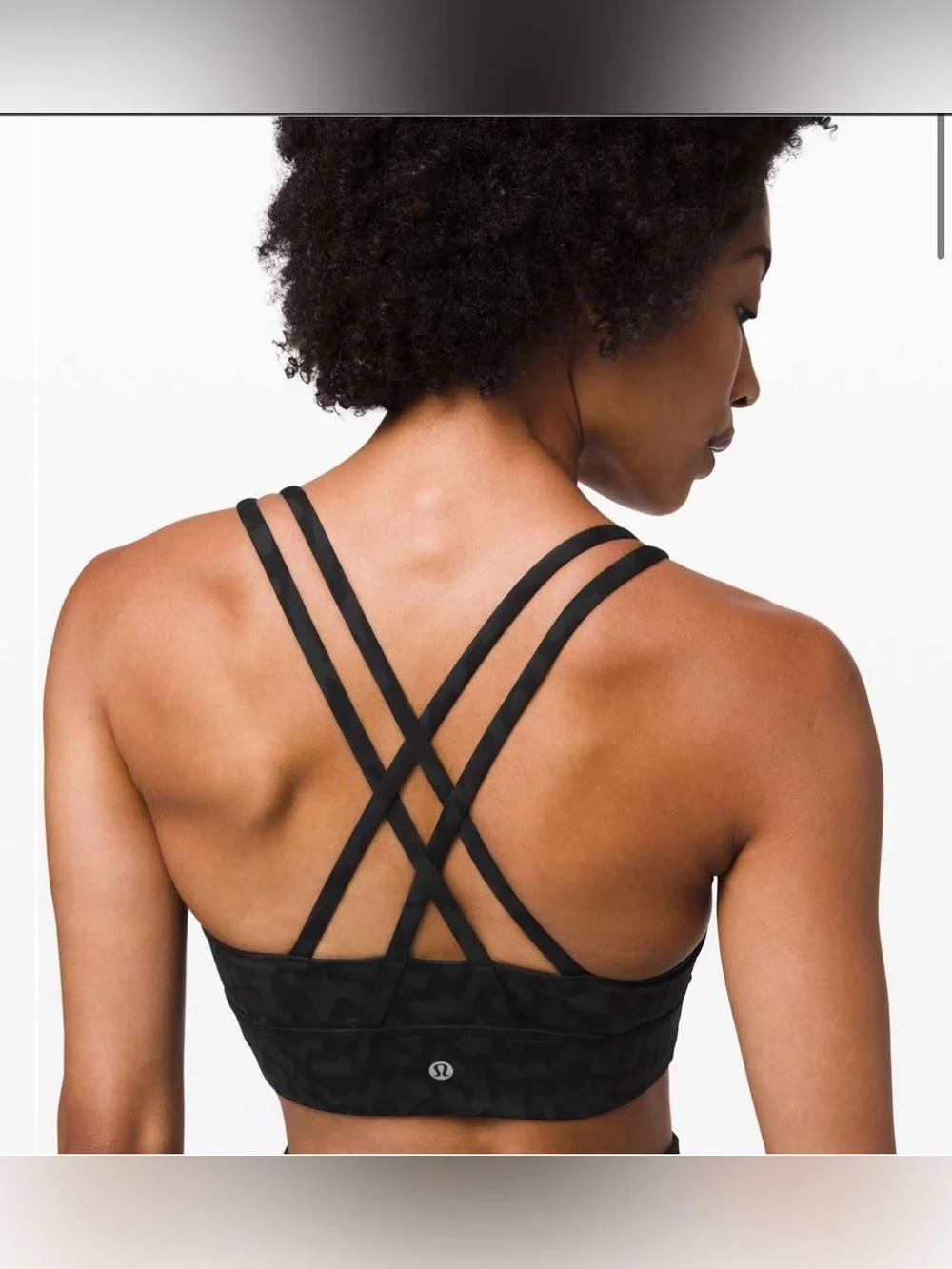 Lululemon Energy Sports Bra Long Like Womens’s 6 Formation Camo Deep Coal Multi